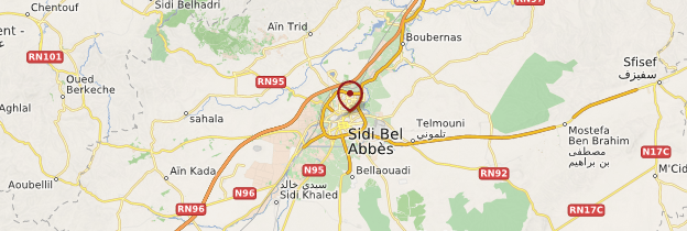 Carte Sidi Bel-Abbès - Algérie