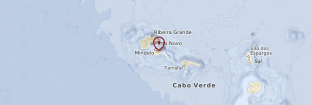 Carte Île de São Vicente - Cap-Vert