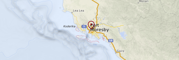 Carte Port Moresby - Papouasie Nouvelle-Guinée