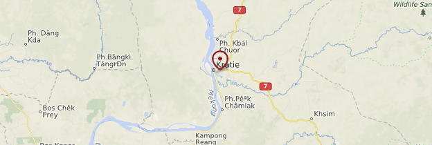 Carte Province de Kratie - Cambodge