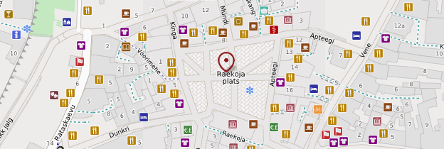 Carte Raekoja Plats (Place de l'hôtel de ville) - Estonie