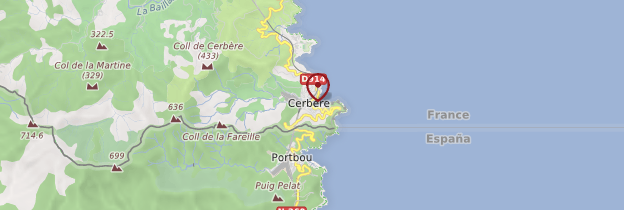 Carte Cerbère - Languedoc-Roussillon