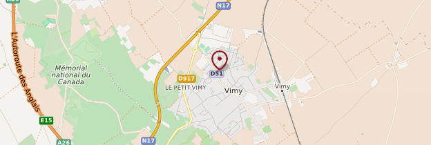 Carte Vimy - Nord-Pas-de-Calais