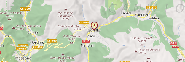 Carte Canillo - Andorre
