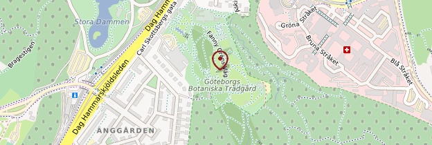 Carte Botaniska Trädgården - Suède