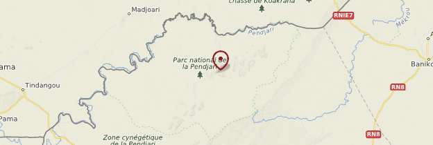 Carte Parc de la Pendjari - Bénin