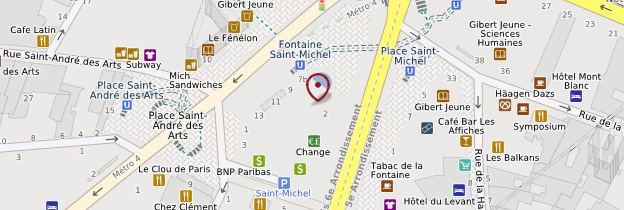 Carte Fontaine Saint-Michel - Paris