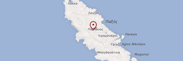 Carte Île de Paxos - Îles grecques