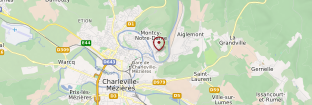 Carte Montcy-Notre-Dame - Champagne-Ardenne