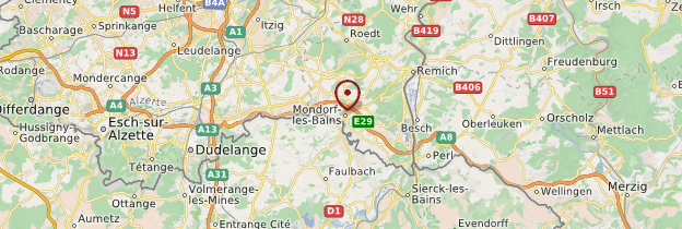 Carte Mondorf-les-Bains - Luxembourg