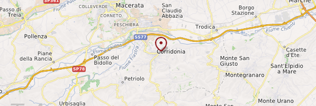 Carte Corridonia - Italie