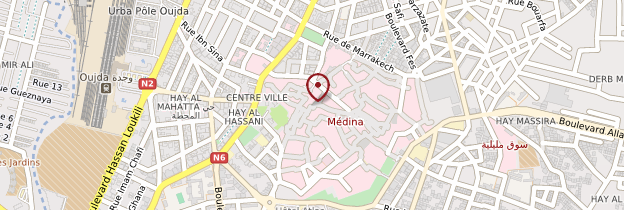 Carte Médina de Oujda - Maroc