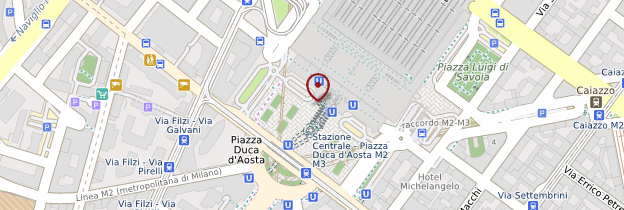 Carte Gare de Milan - Milan