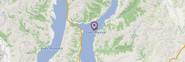 Carte Lac Hawea - Nouvelle-Zélande