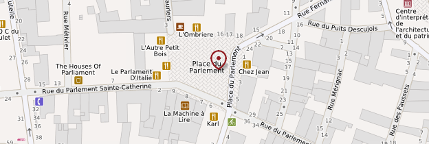 Carte Place du Parlement - Bordeaux