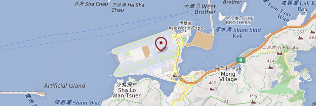 Carte Aéroport de Chek Lap Kok - Hong Kong