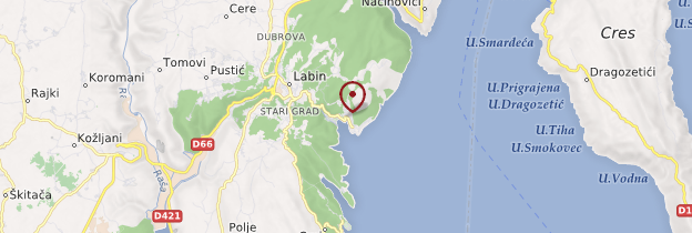 Carte Labin-Rabac - Croatie