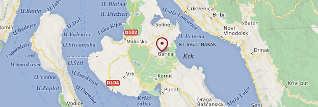 Carte Île de Krk - Croatie