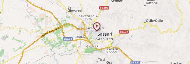 Carte Province de Sassari - Sardaigne