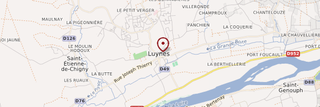 Carte Luynes - Châteaux de la Loire