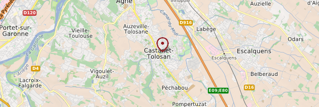 Carte Castanet-Tolosan - Midi toulousain - Occitanie
