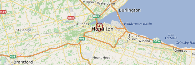 Carte Hamilton - Canada