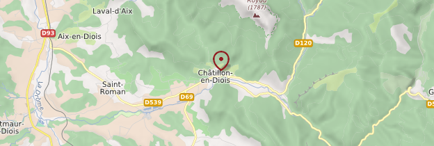 Carte Châtillon-en-Diois - Ardèche, Drôme