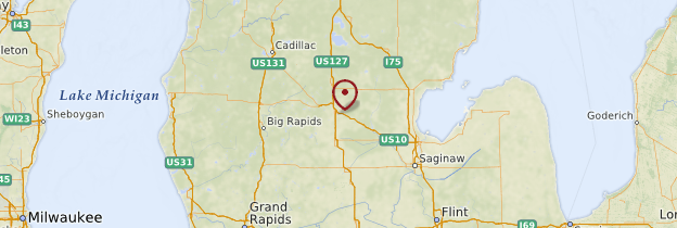 Carte Michigan - États-Unis