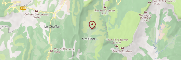 Carte Omblèze - Ardèche, Drôme