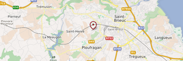 Carte Saint-Brieuc (Sant-Brieg) - Bretagne