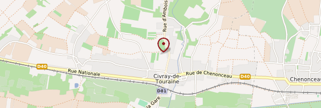 Carte Civray-de-Touraine - Châteaux de la Loire