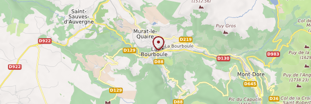 Carte La Bourboule - Auvergne