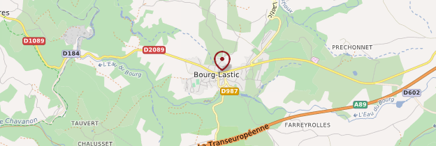 Carte Bourg-Lastic - Auvergne