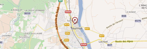 Carte Tournus - Bourgogne