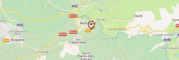 Carte Mont-Louis - Languedoc-Roussillon