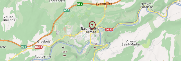 Carte Baume-les-Dames - Franche-Comté
