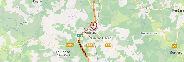 Carte Aumont-Aubrac - Languedoc-Roussillon