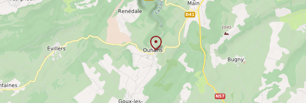 Carte Ouhans - Franche-Comté
