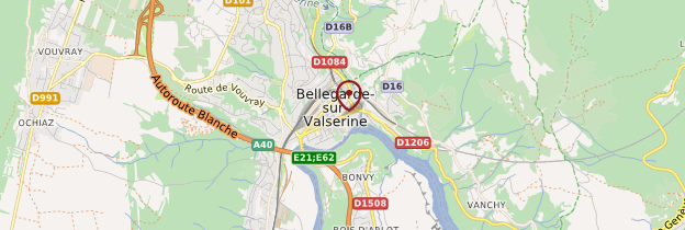 Carte Bellegarde-sur-Valserine - Alpes