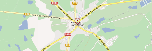 Carte Neuvy-sur-Barangeon - Berry