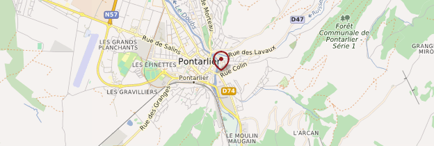 Carte Pontarlier - Franche-Comté