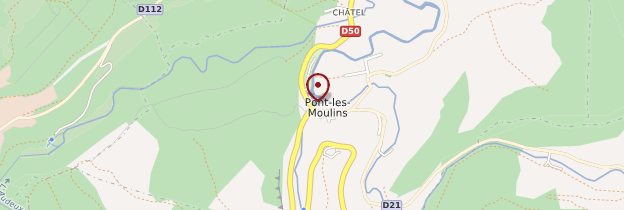 Carte Pont-les-Moulins - Franche-Comté