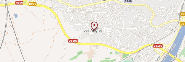 Carte Les Angles - Languedoc-Roussillon