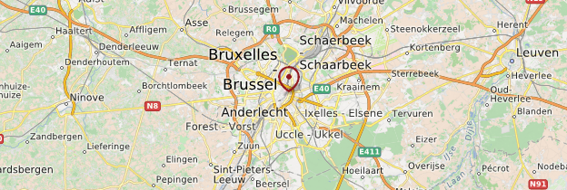 Carte Région de Bruxelles-Capitale - Belgique