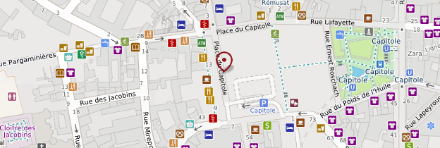 Carte Centre-ville - Toulouse