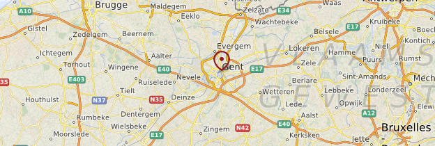 Carte Flandre Orientale - Belgique