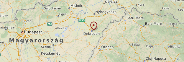 Carte Debrecen et l'Est - Hongrie