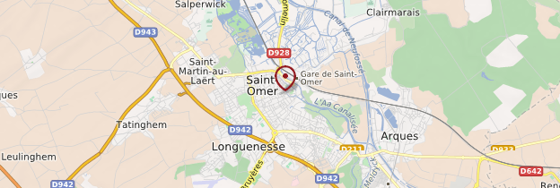 Carte Saint-Omer - Nord-Pas-de-Calais