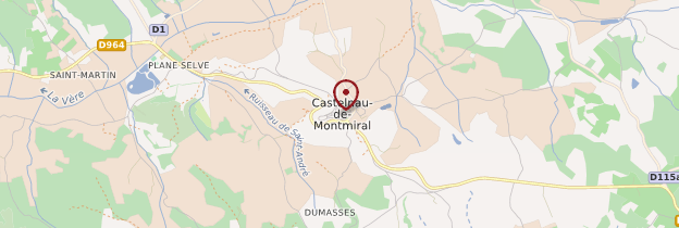 Carte Castelnau-de-Montmiral - Midi toulousain - Occitanie