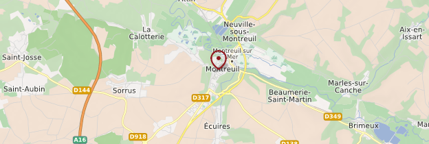 Carte Montreuil-sur-Mer - Nord-Pas-de-Calais